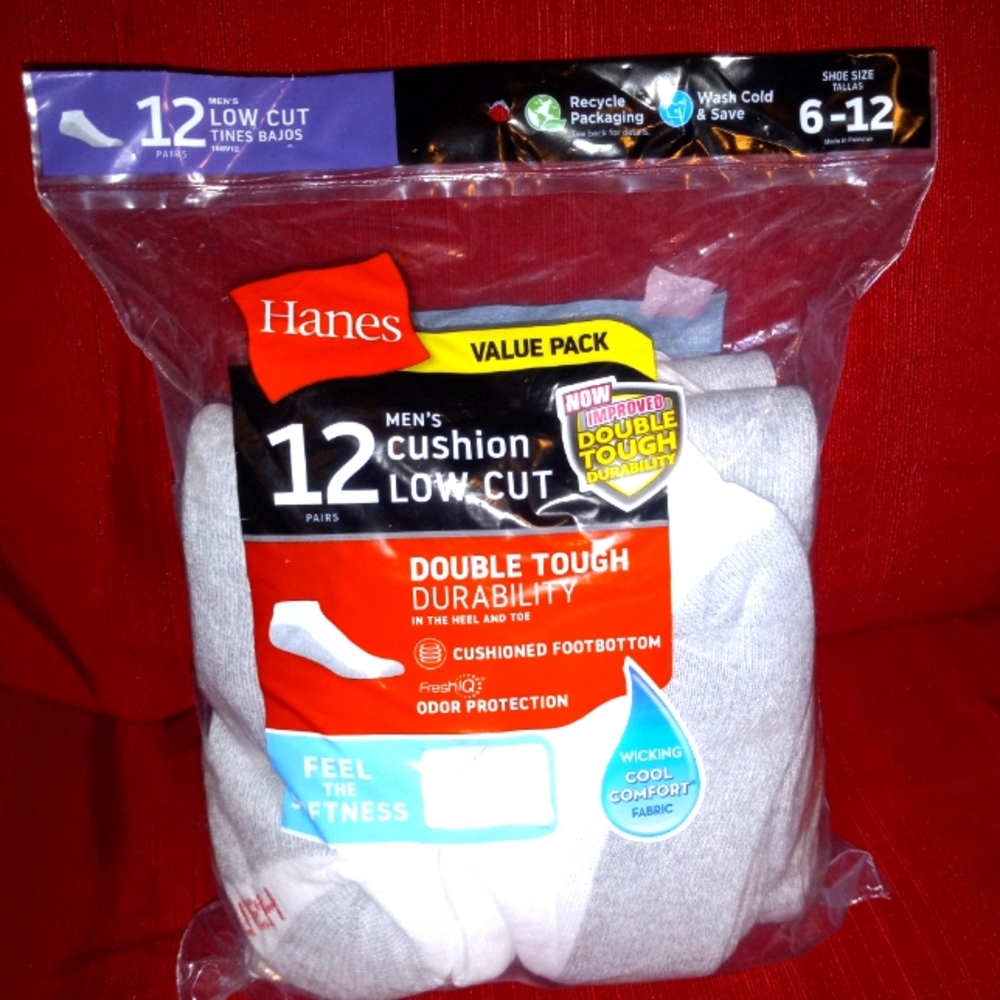 Hanes Low Cut Odor Resistant Socks